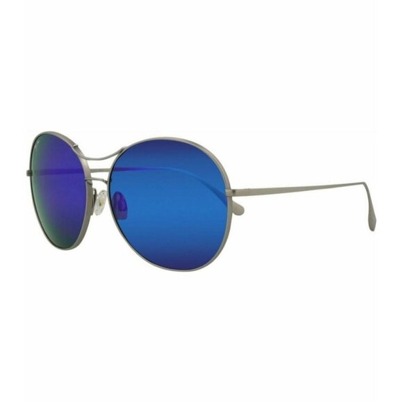 Maui Jim Womens Round/Oval Titanium Titanium Blue Fashion Designer Eyewear - Picture 1 of 4